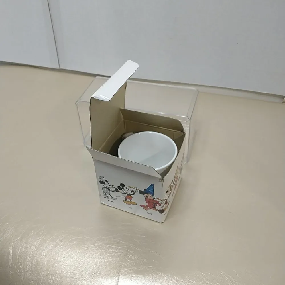 Disney 1986 Mickey Mouse 1928 to 1955 Coffee Mug Applause Japan Apx 3 x 3.25.